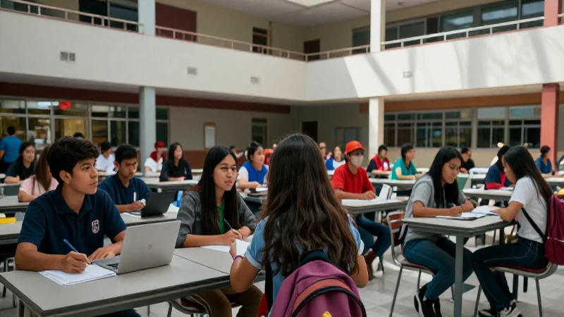 Éxito académico en campus mexicano moderno