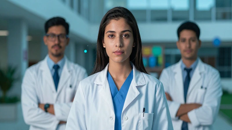Estudiante mexicano en laboratorio con estilo fotográfico