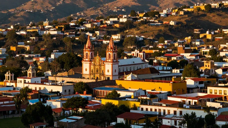 Paisaje de Zumpango al atardecer