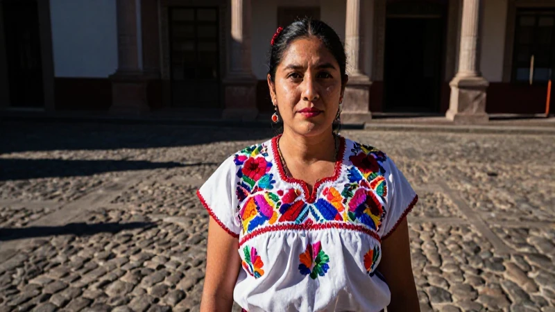 Retrato artesanal mexicano vibrante con intrincada decoración