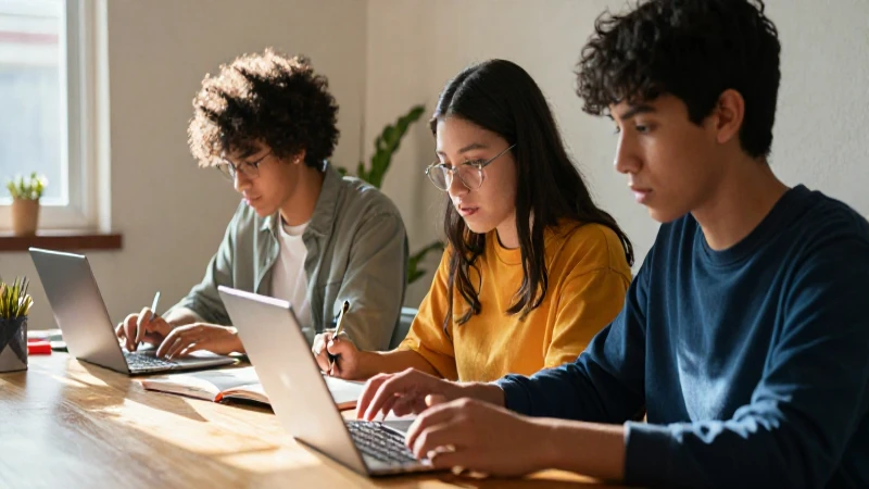 Joven estudiante mexicano aprende digitalmente con estilo