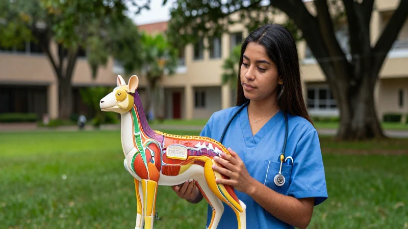 Veterinaria mexicana estudia anatomía en el campus