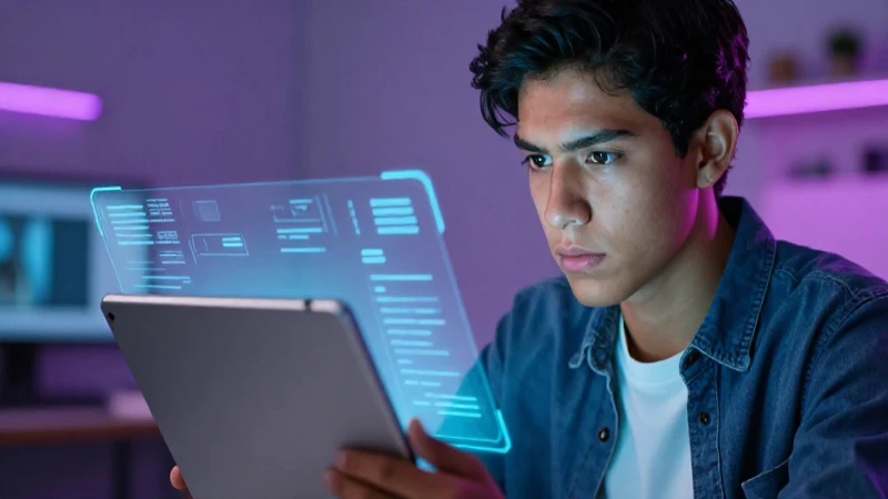 Estudiante mexicano aprende tecnología con holograma