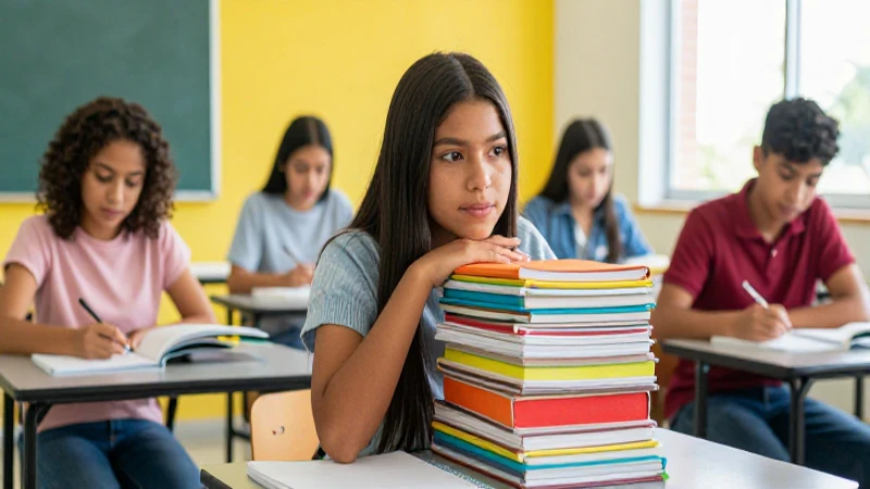 Estudiante mexicano en clase moderna y brillante