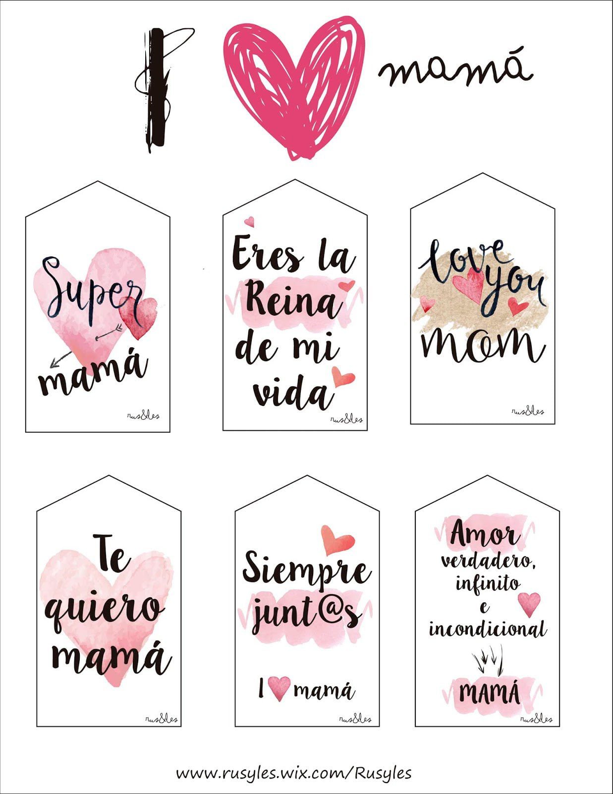 Etiquetas imprimibles para el Día de la Madre: ¡encuéntralas aquí!