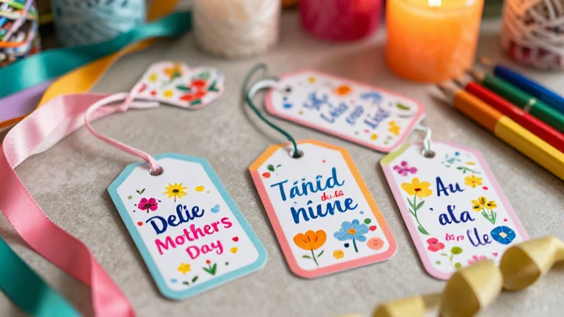 Etiquetas de Día de la Madre personalizadas e imprimibles