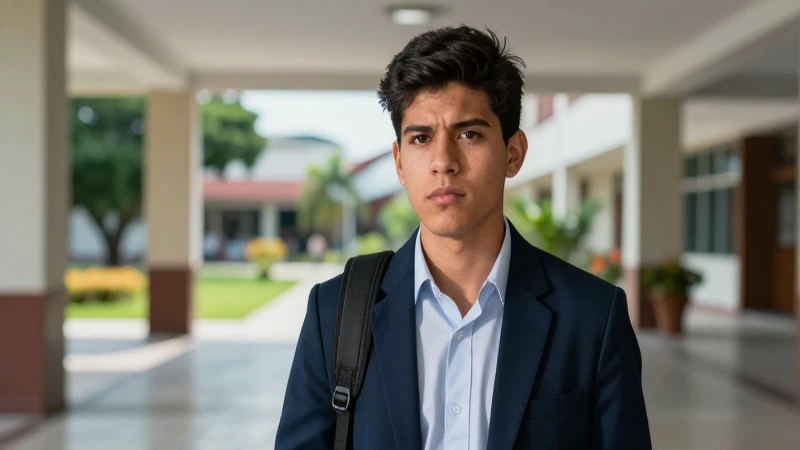 Estudiante mexicano enfocado en la universidad