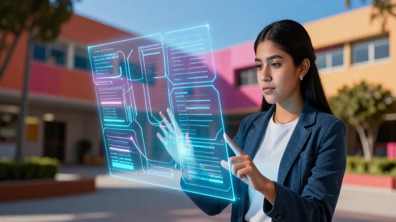 Estudiante mexicano interactúa con el expediente electrónico
