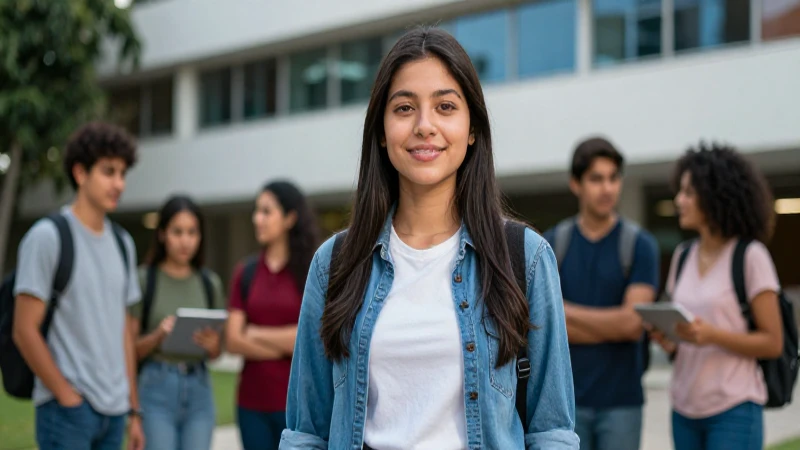 Estudiante mexicano moderno, vibrante y profesional