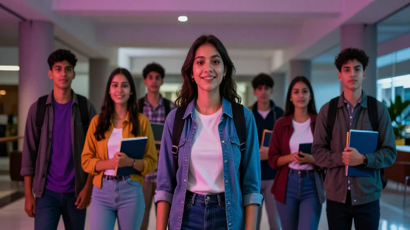 Estudiantes universitarios mexicanos celebran el éxito
