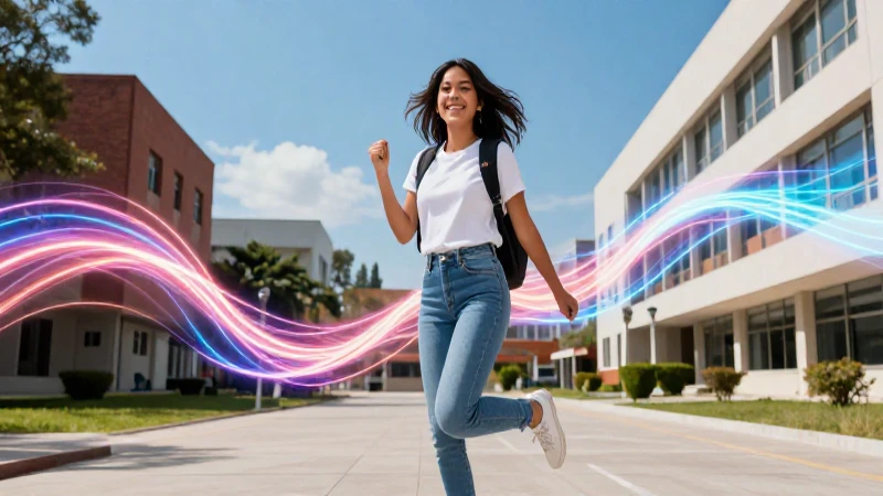 Estudiante mexicano ambicioso en campus universitario
