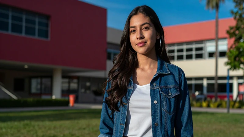 Estudiante ambicioso en campus, fotografía dramática