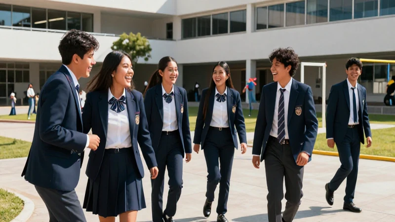 Estudiantes mexicanos vibrantes, llenos de energía
