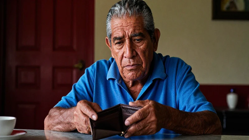 Retrato dramático de anciano mexicano preocupado