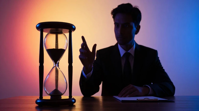 Educador silueta dramática con reloj en mesa oscura