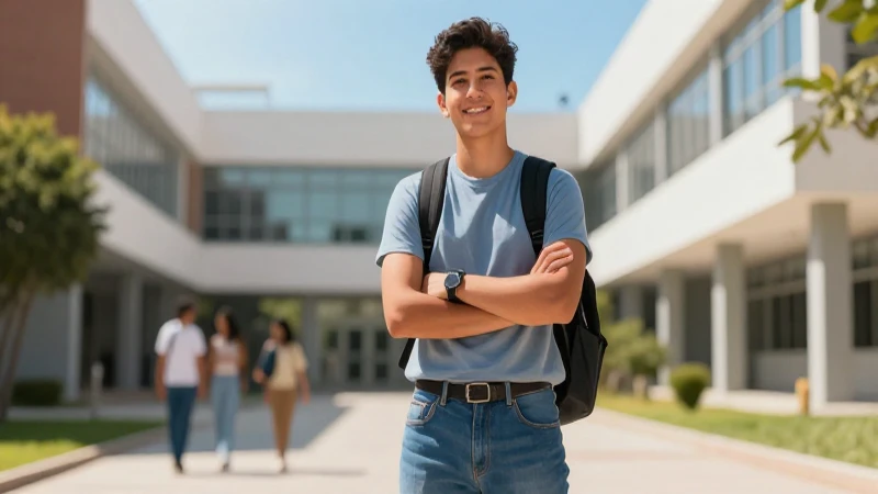Joven mexicano con confianza, listo para el progreso