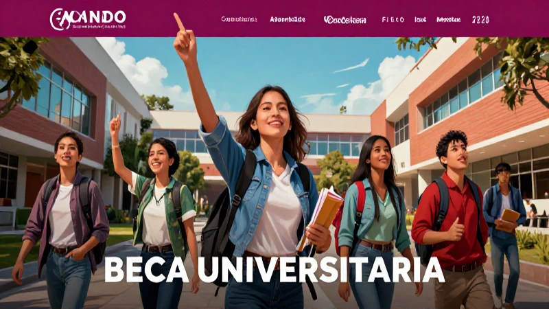 Diseño atractivo para la beca universitaria