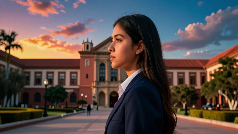 Ilustración de estudiante mexicano ambicioso