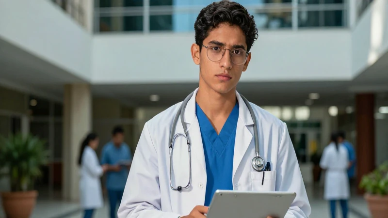 Determinado estudiante mexicano en ambiente universitario