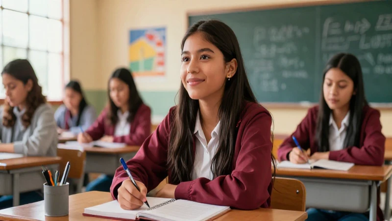Estudiante mexicano con oportunidad vibrante