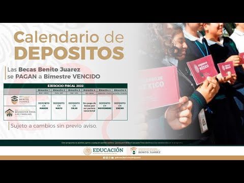 Fecha de Depósito: Becas Benito Juárez