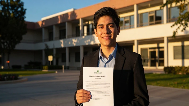 Beca y éxito académico de estudiante mexicano