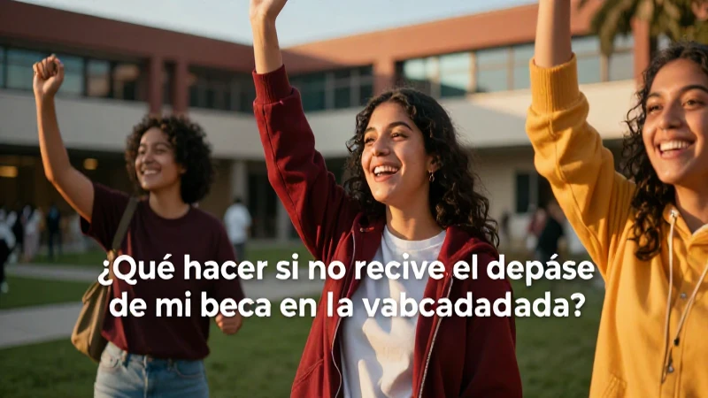 Contactar a la universidad si el depósito de la beca no llega