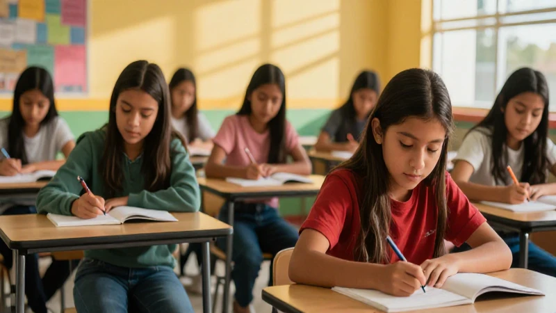 Estudiante diverso en moderno aula vibrante
