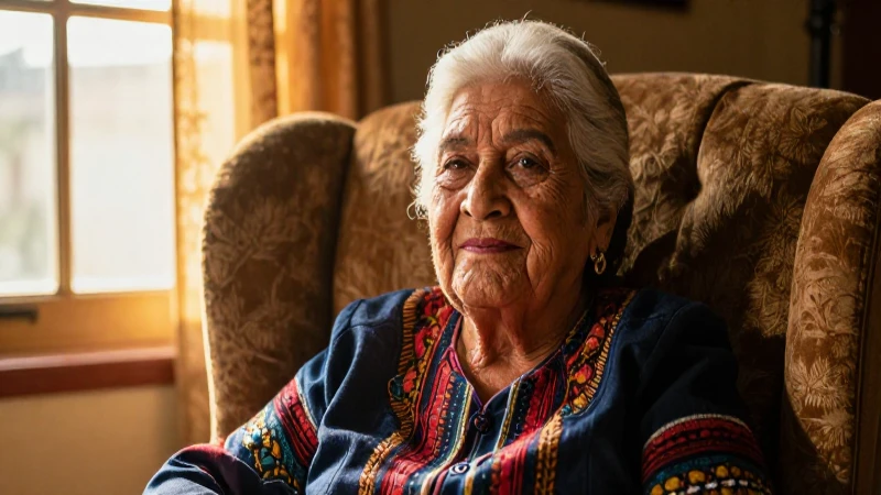 Retrato detallado de mujer mayor con luz cálida