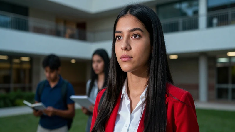 Estudiante mexicano moderno y enfocado en campus
