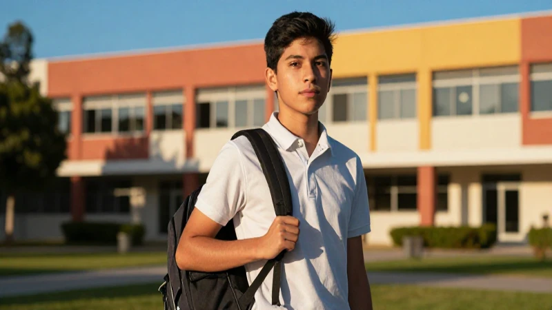 Estudiante mexicano motivado, fotografía cinemática 8K