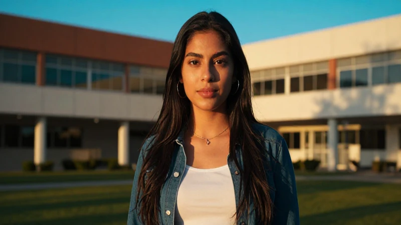 Retrato cinemático de estudiante mexicano exitoso