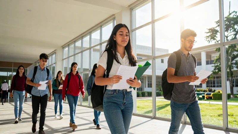 Pago de becas universitarias en campus moderno
