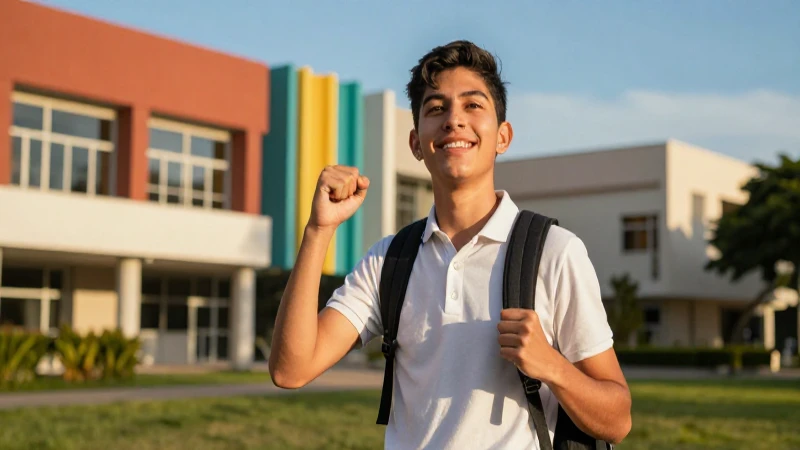 Cuándo se realiza el pago de la beca de 10300 2 Estudiante mexicano victorioso en campus universitario