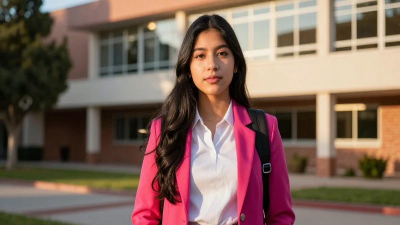 Estudiante mexicano moderno captura oportunidad educativa