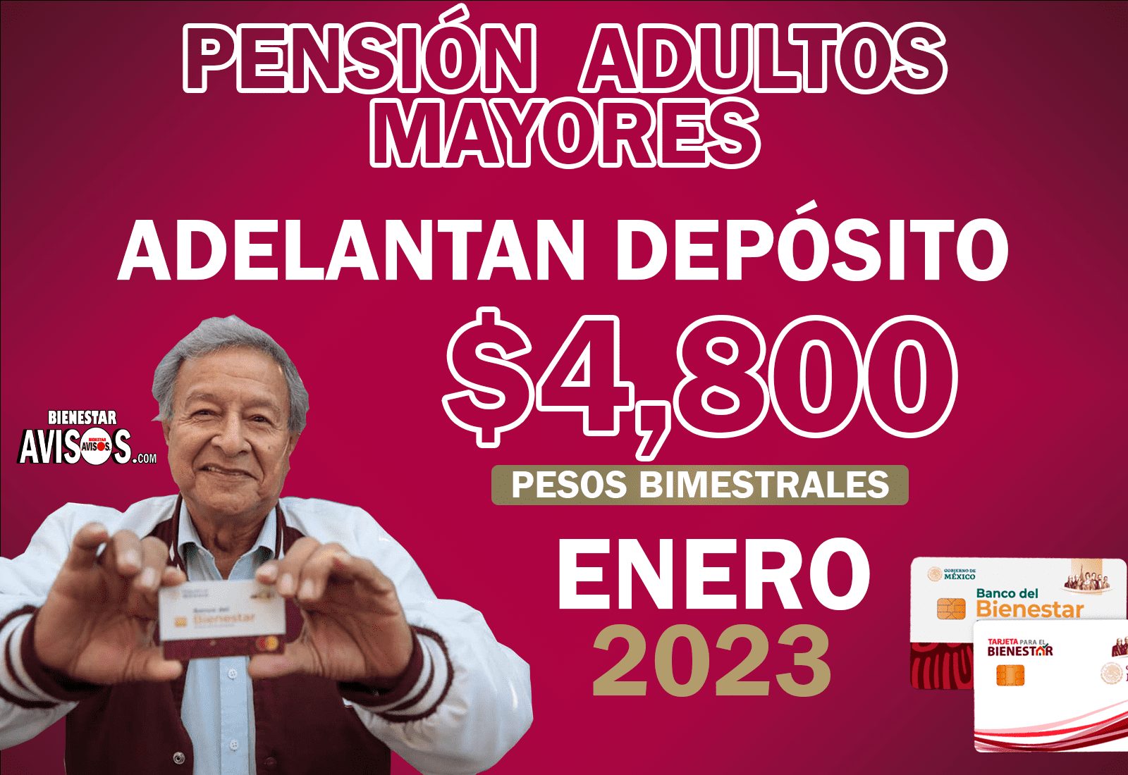 Fecha de pago de la pensión de 65 y más en México