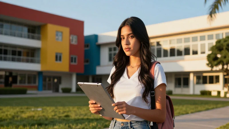 Joven mexicana estudia en campus dorado