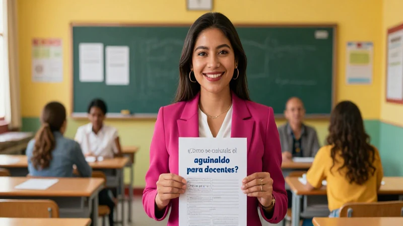 El aguinaldo docente: cálculo y fechas