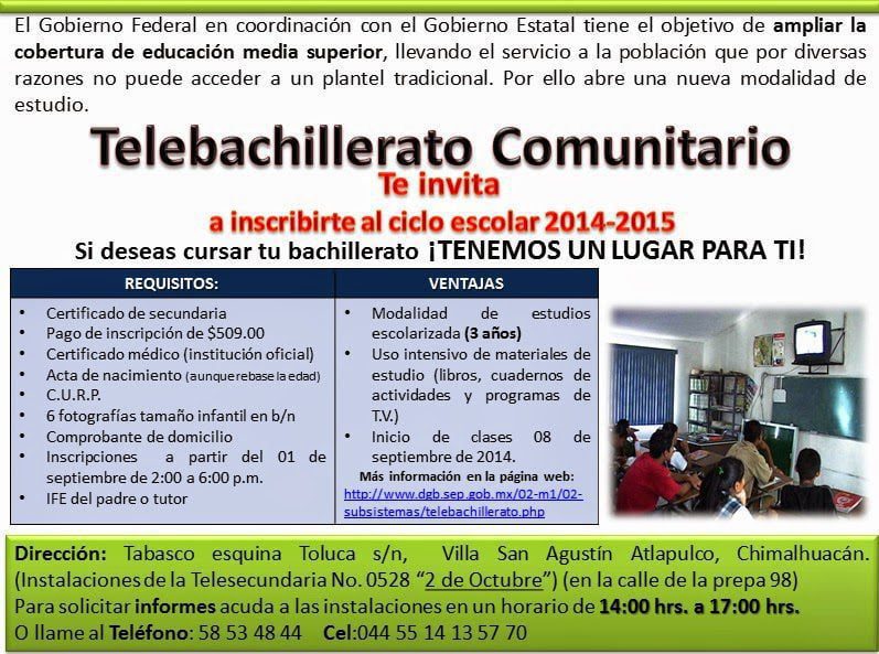 CuÔndo se publica la convocatoria de Telebachillerato Comunitario 1 Fecha de publicación de convocatoria del Telebachillerato Comunitario