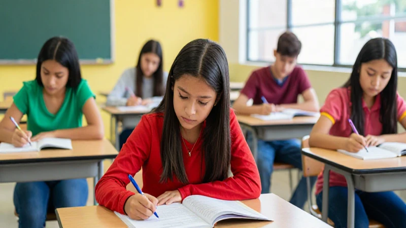 CuƔndo se publica la convocatoria de Telebachillerato Comunitario 30 Estudiantes mexicanos estudiando en un aula moderna