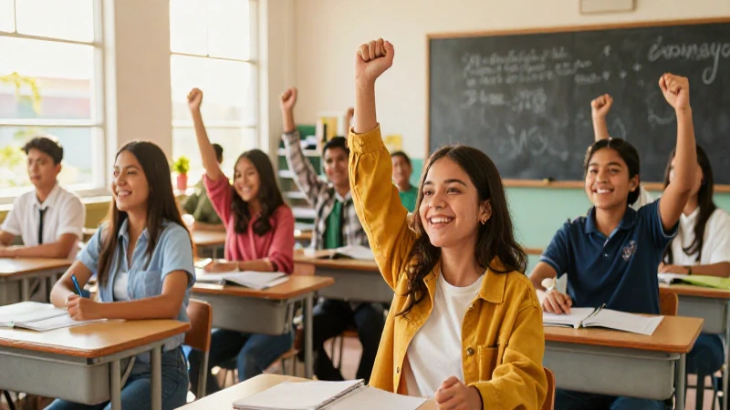 Estudiantes mexicanos vibrantes y exitosos