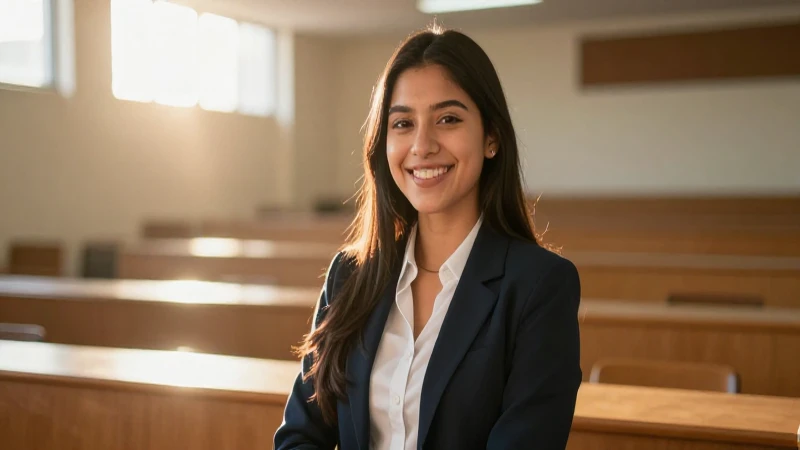 Estudiante mexicano, luz dorada y enfoque cinematográfico