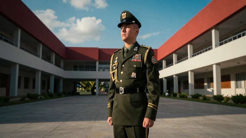 Cadete mexicano decidido en la academia militar