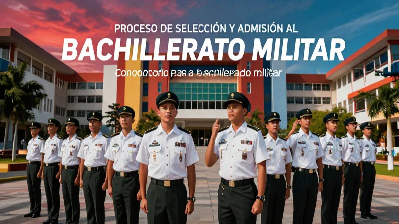 Fachada atractiva de bachillerato militar mexicano