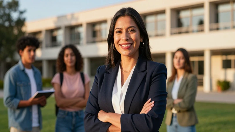 Docente mexicano apasionado en campus universitario