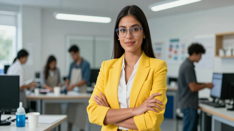 Joven mexicano profesional en taller moderno