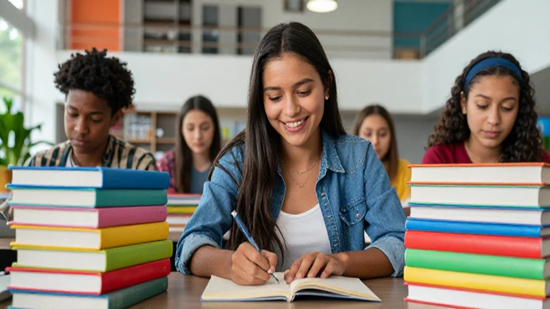Estudiante mexicano feliz en campus moderno y vibrante