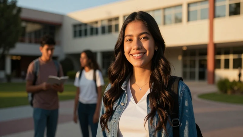 Estudiante mexicana exitosa en ambiente académico