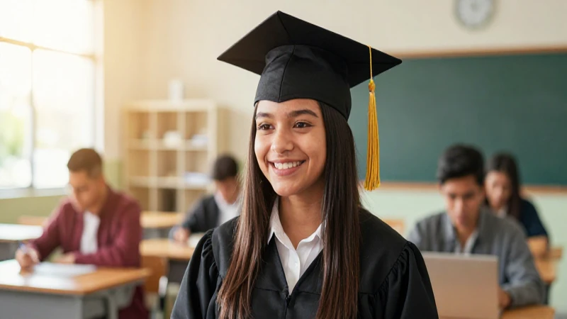 Estudiante mexicano sonriente simboliza oportunidad educativa