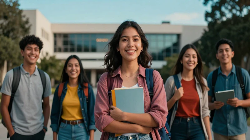 Atractivo blog con estudiante mexicano moderno y dinámico